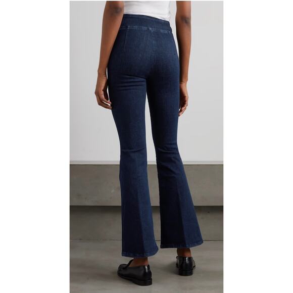 Frame The Jetset Flare Pant Keller In Blue - Picture 9 of 14